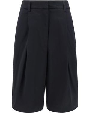 THE LATEST Wide Brenda Bermuda Shorts in Black | Lyst