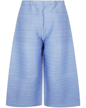 Pleats Please Issey Miyake Thicker Bottoms 2 Trousers Extra Volume Leg - Blue