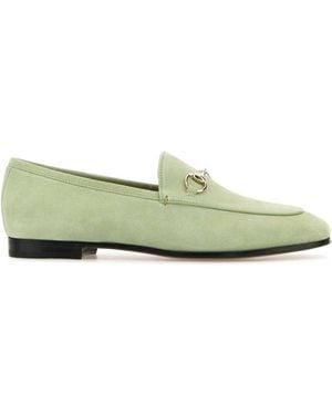 Gucci Pastel Suede Loafers - Green