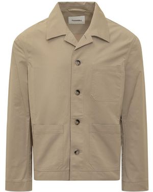 Nanushka Jacket With Collar - Natural