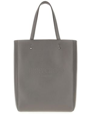 Jimmy Choo Dark Leather Medium Lenny Handbag - Grey