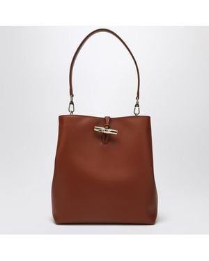 Longchamp M Le Roseau Hobo Bag - Brown