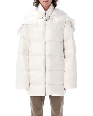 Moncler Hooded Cyclopic Coat - White