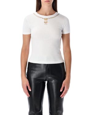 Marine Serre Trompe 'Œil Jewellery Jersey Baby Fit T-Shirt - White