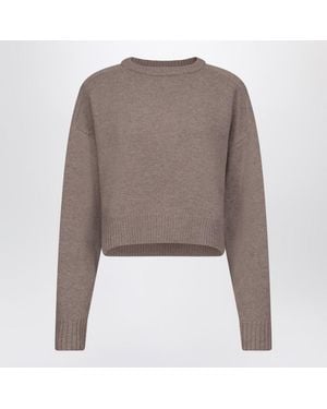 Loulou de Saison Bruzzi Lds Taupe Melange Sweater - Brown
