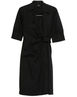 Pinko Dress With Waist Tie - Black