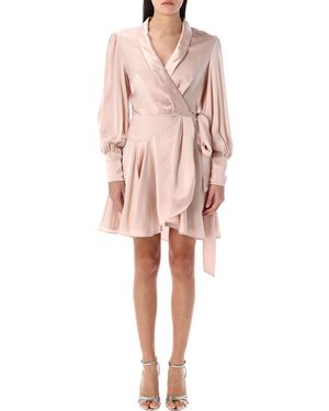 Zimmermann Wrap Mini Dress - Pink