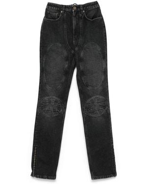 Jean Paul Gaultier Padded Deatils Denim Jeans - Black