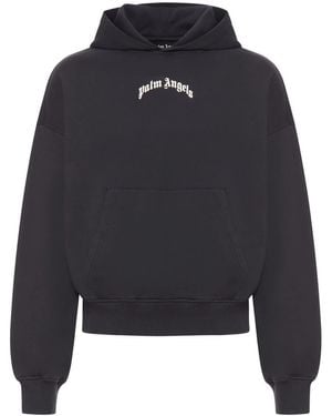 Palm Angels Sweatshirt Hooded - Blue