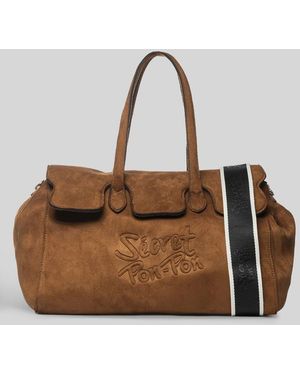 Secret Pon-pon Monica Tote Large Tote - Brown