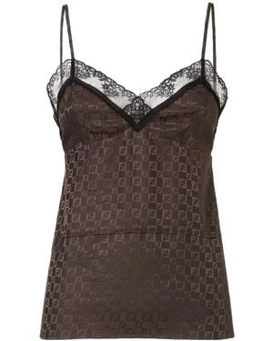 Fendi "Jacquard Ff" Top - Brown