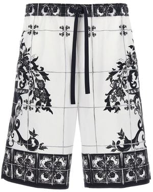 Dolce & Gabbana 'Maiolica' Print Bermuda Shorts - Multicolour