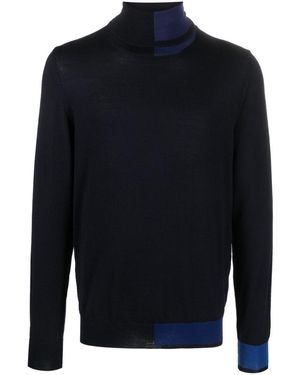 Fabrizio Del Carlo Wool Turtle Neck Jumper - Blue