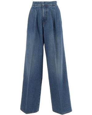 Alberta Ferretti Straight-Leg High-Waist Trousers With Clean Tailored Finish - Blue