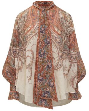 Zimmermann Rhiannon Blouse - Brown