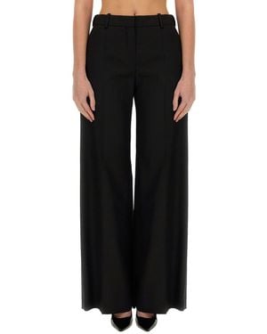 Nina Ricci Wide Gabardine Trousers - Black