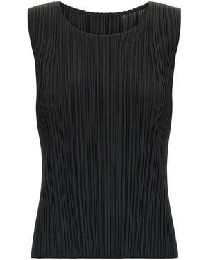 Pleats Please Issey Miyake 'Monthly Colors: August' Top - Black