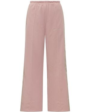Palm Angels Pants With Side Bands - Pink