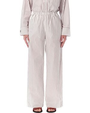 By Malene Birger Cabello Striped Wide-Leg Trousers - Multicolour