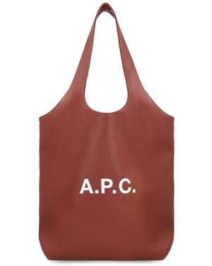 A.P.C. Ninon Vegan Leather Tote - Red