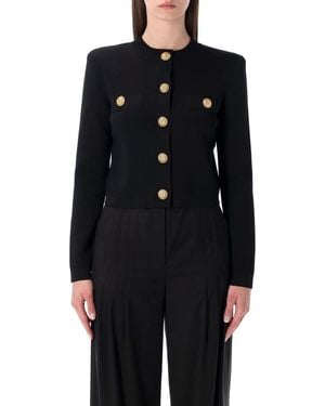 Balmain Round Collar Cardigan - Blue