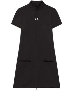 Courreges Interlock Tracksuit Mini Dress - Black