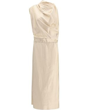 Magda Butrym Satin Long Dress - White
