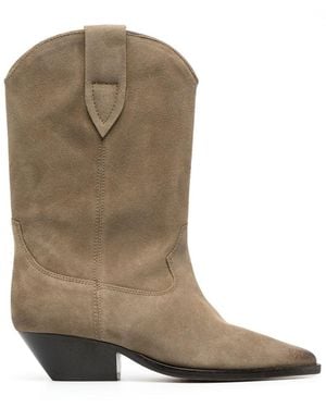 Isabel Marant Duerto Leather Boots - Grey