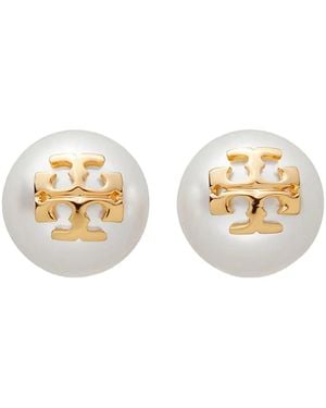 Tory Burch Kira Pearl Stud Earring - White