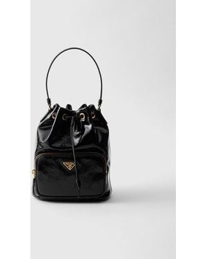 Prada " Duet" Bucket Bag - Black