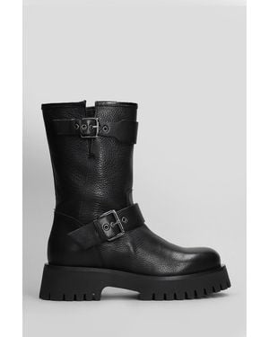 Carmens Kerry Buckle Combat Boots - Black