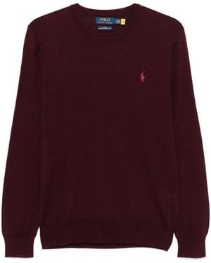 Polo Ralph Lauren Lightweight Wool Crew-Neck Pullover - Purple