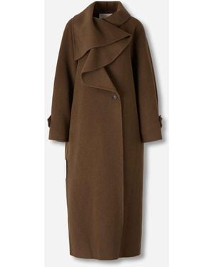 STAUD Long Coat Noah - Brown