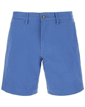 Polo Ralph Lauren Cerulean Stretch Cotton Bermuda Shorts - Blue