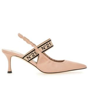 N°21 Pointed Toe Slingback Shoes - White