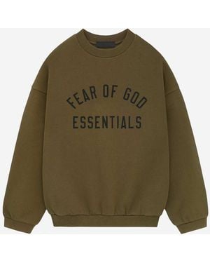 Fear Of God Crewneck Logo Jersey - Green