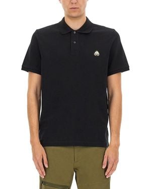 Moose Knuckles "Everett" Polo Shirt - Black