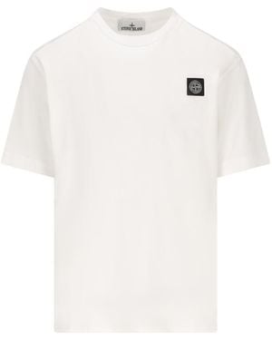 Stone Island T-Shirt And Polo Shirt - White