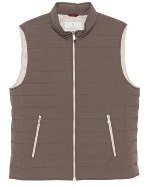 Brunello Cucinelli Nylon Down Jacket - Brown