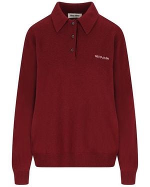 Miu Miu T-shirt And Polo Shirt - Red