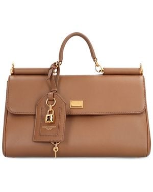 Dolce & Gabbana Handbag My Sicily In Leather - Brown