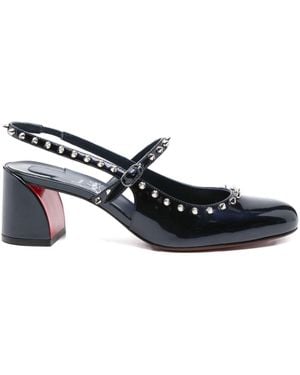 Christian Louboutin Janispikes Leather Pumps - Black