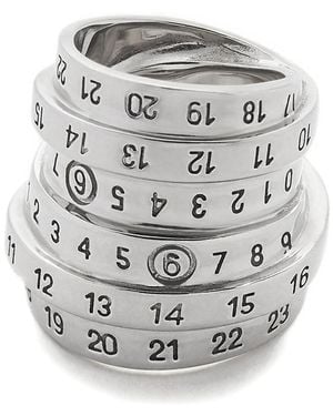 Maison Margiela MM6 Fork Rings set of 4 SS/2022 Brass 100