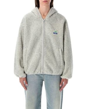 American Vintage Hoktown Fleece Hooded Jacket - Gray