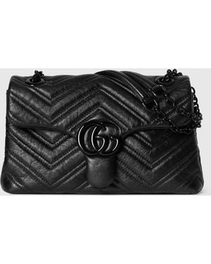Gucci "Gg Marmont" Shoulder Bag - Black
