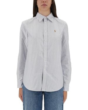 Polo Ralph Lauren Striped Oxford Shirt - Grey