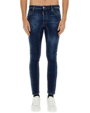DSquared² Perfect Clean Wash Tidy Biker Jeans 48 - Blue