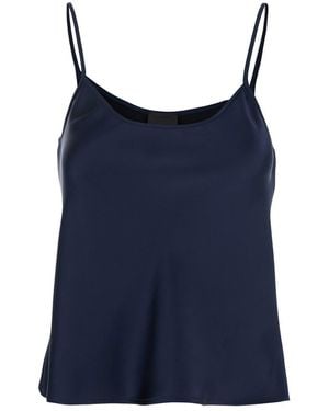 Plain Top With Spaghetti Straps - Blue