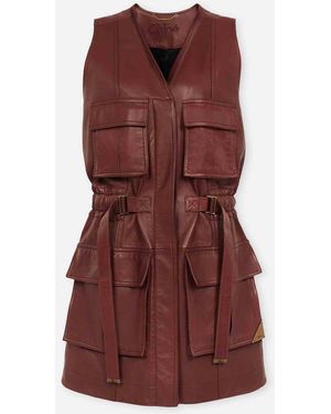 Chloé Leather Utility Vest - Purple