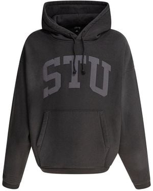 Stussy Stu Applique Hood - Black